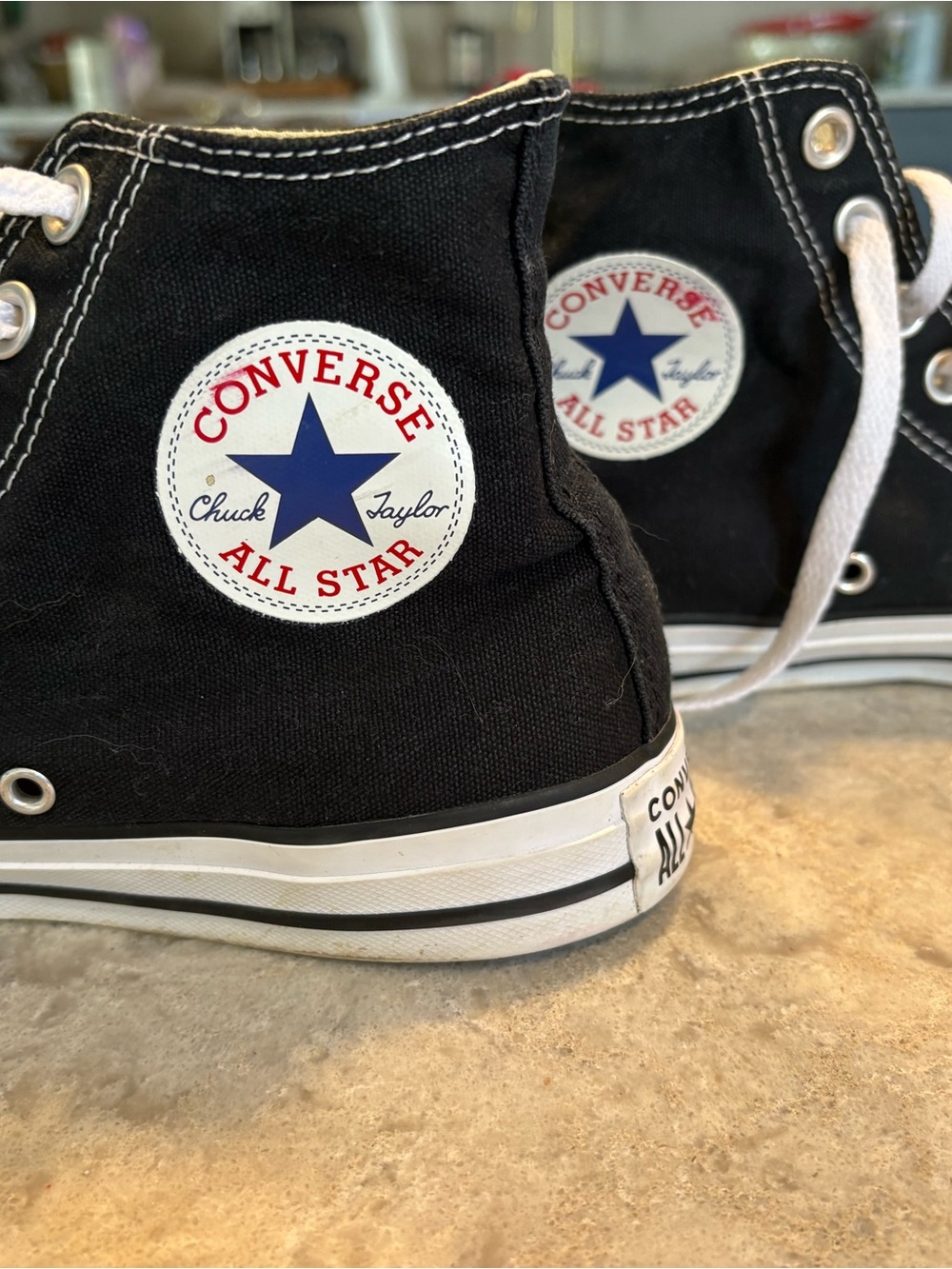 Converse Kids High-Top Sneakers in Black with White Accents